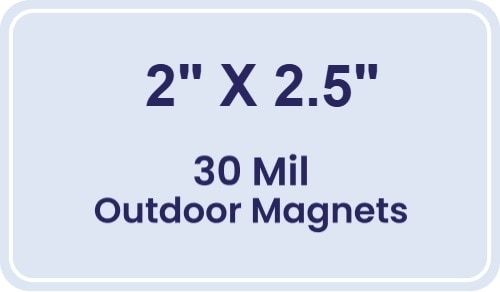 Magnet - 2x2.5 Round Corners - 30 Mil - Outdoor Safe