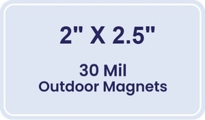 Magnet - 2x2.5 Round Corners - 30 Mil - Outdoor Safe