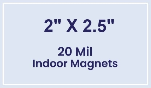 Magnet - 2x2.5 Square Corner - 20 Mil
