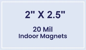 Magnet - 2x2.5 Square Corner - 20 Mil