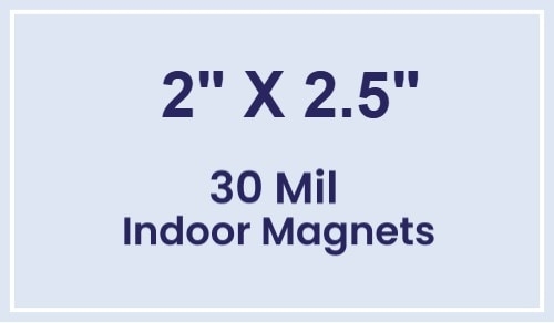 Magnet - 2x2.5 Square Corner - 30 Mil