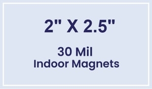Magnet - 2x2.5 Square Corner - 30 Mil