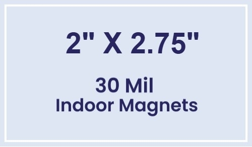 Magnet - 2x2.75 Square Corners - 30 Mil