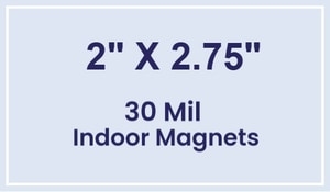 Magnet - 2x2.75 Square Corners - 30 Mil