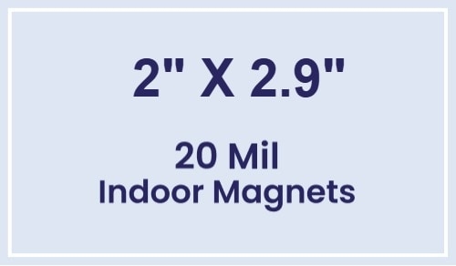Magnet - 2x2.9 Square Corners - 20 Mil