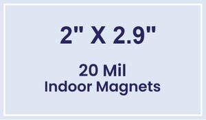 Magnet - 2x2.9 Square Corners - 20 Mil