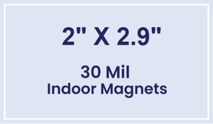 Magnet - 2x2.9 Square Corners - 30 Mil