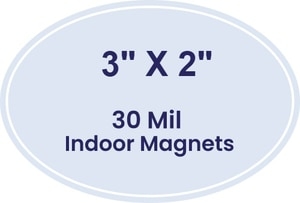 Magnet - 2x3 Oval Shape - 30 Mil