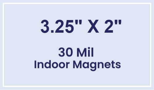 Magnet - 2x3.25 Square Corners - 30 Mil