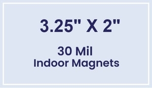 Magnet - 2x3.25 Square Corners - 30 Mil