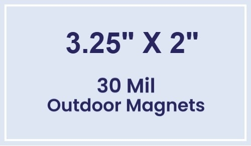 Magnet - 2x3.25 Square Corners - 30 Mil - Outdoor Safe