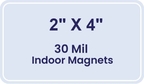 Magnet - 2x4 Round Corners - 30 Mil