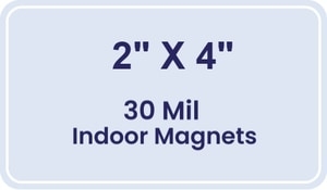 Magnet - 2x4 Round Corners - 30 Mil