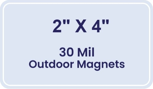 Magnet - 2x4 Round Corners - 30 Mil - Outdoor Safe