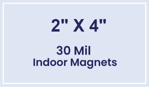 Magnet - 2x4 Square Corners - 30 Mil