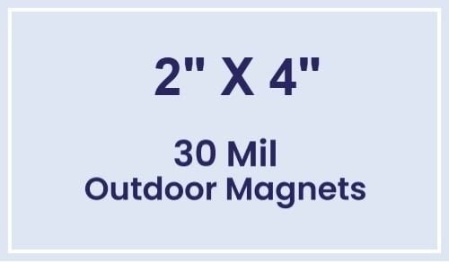 Magnet - 2x4 Square Corners - 30 Mil - Outdoor Safe