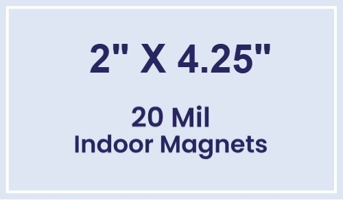 Magnet - 2x4.25 Square Corners - 20 Mil