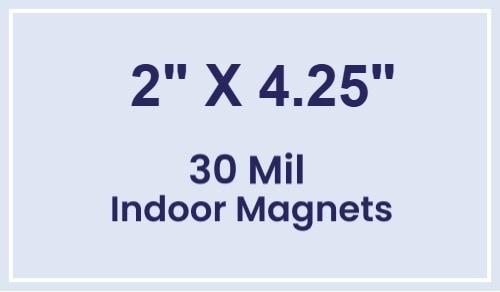 Magnet - 2x4.25 Square Corners - 30 Mil
