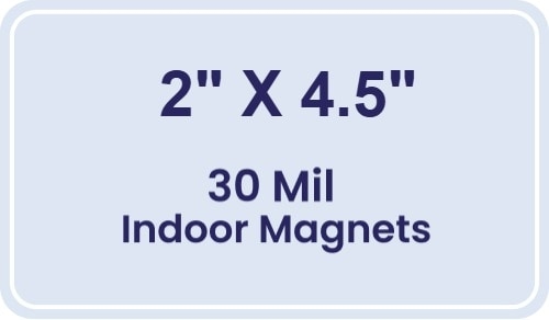 Magnet - 2x4.5 Round Corners - 30 Mil
