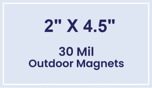 Magnet - 2x4.5 Square Corners - 30 Mil - Outdoor Safe