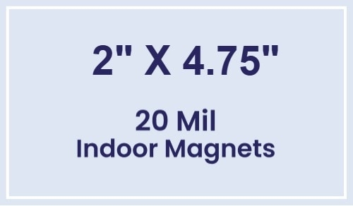 Magnet - 2x4.75 Square Corners - 20 Mil