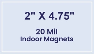 Magnet - 2x4.75 Square Corners - 20 Mil