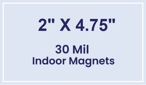 Magnet - 2x4.75 Square Corners - 30 Mil