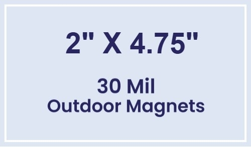 Magnet - 2x4.75 Square Corners - 30 Mil - Outdoor Safe