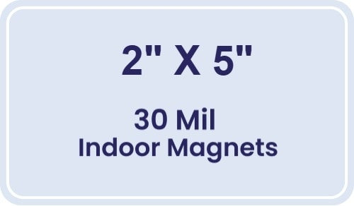 Magnet - 2x5 Round Corners - 30 Mil