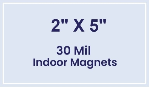 Magnet - 2x5 Square Corners - 30 Mil