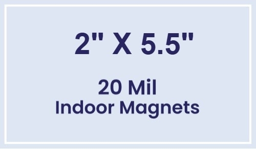 Magnet - 2x5.5 Square Corners - 20 Mil