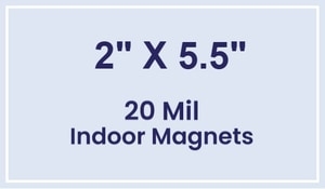 Magnet - 2x5.5 Square Corners - 20 Mil
