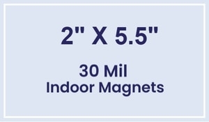 Magnet - 2x5.5 Square Corners - 30 Mil
