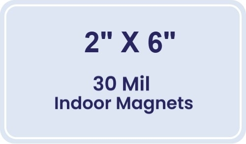 Magnet - 2x6 Round Corners - 30 Mil