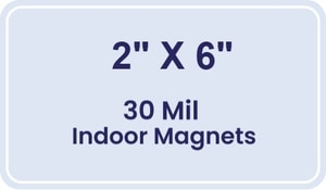 Magnet - 2x6 Round Corners - 30 Mil