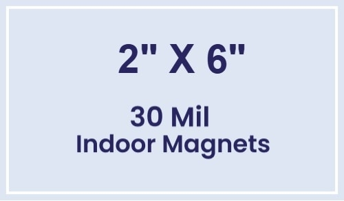 Magnet - 2x6 Square Corner - 30 Mil