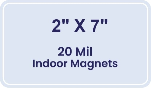 Magnet - 2x7 Round Corners - 20 mil