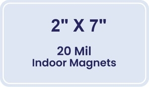 Magnet - 2x7 Round Corners - 20 mil