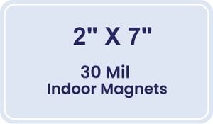 Magnet - 2x7 Round Corners - 30 Mil