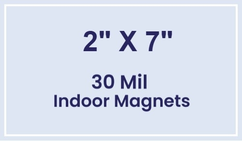 Magnet - 2x7 Square Corner - 30 Mil