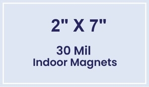 Magnet - 2x7 Square Corner - 30 Mil