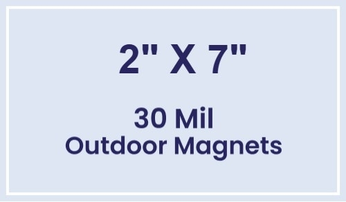 Magnet - 2x7 Square Corner - 30 Mil - Outdoor Safe