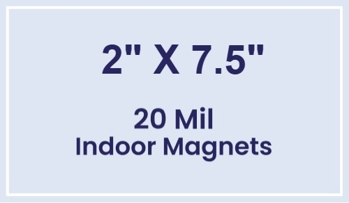 Magnet - 2x7.5 Square Corners - 20 mil