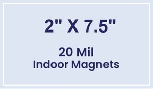 Magnet - 2x7.5 Square Corners - 20 mil