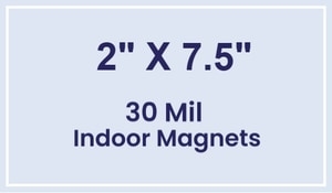 Magnet - 2x7.5 Square Corners - 30 Mil