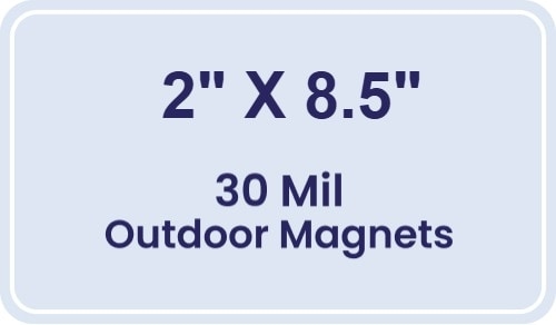 Magnet - 2x8.5 Round Corners - 30 Mil - Outdoor Safe