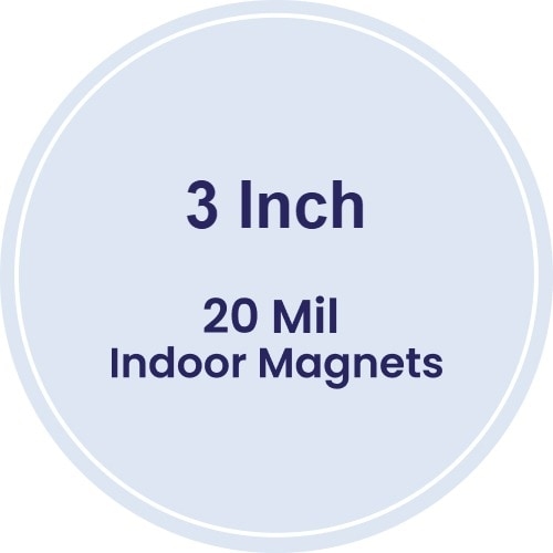 3" Circle Indoor Magnets - 20 Mil
