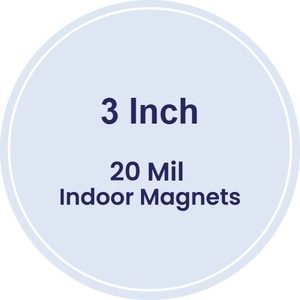 3" Circle Indoor Magnets - 20 Mil
