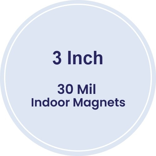 3" Circle Indoor Magnets - 30 Mil