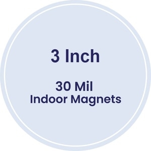 3" Circle Indoor Magnets - 30 Mil